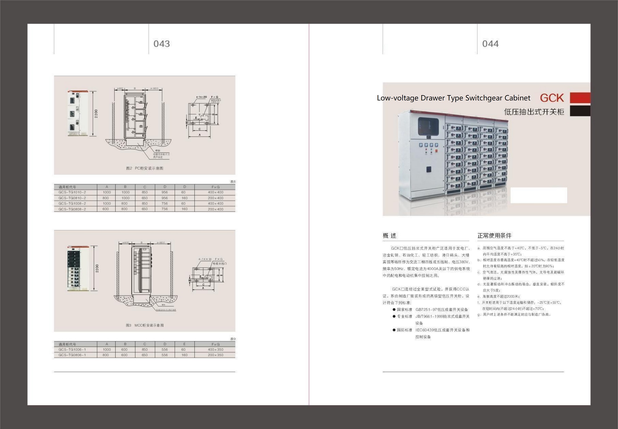 GCK Low-voltage Drawer Type Switchgear Cabinet