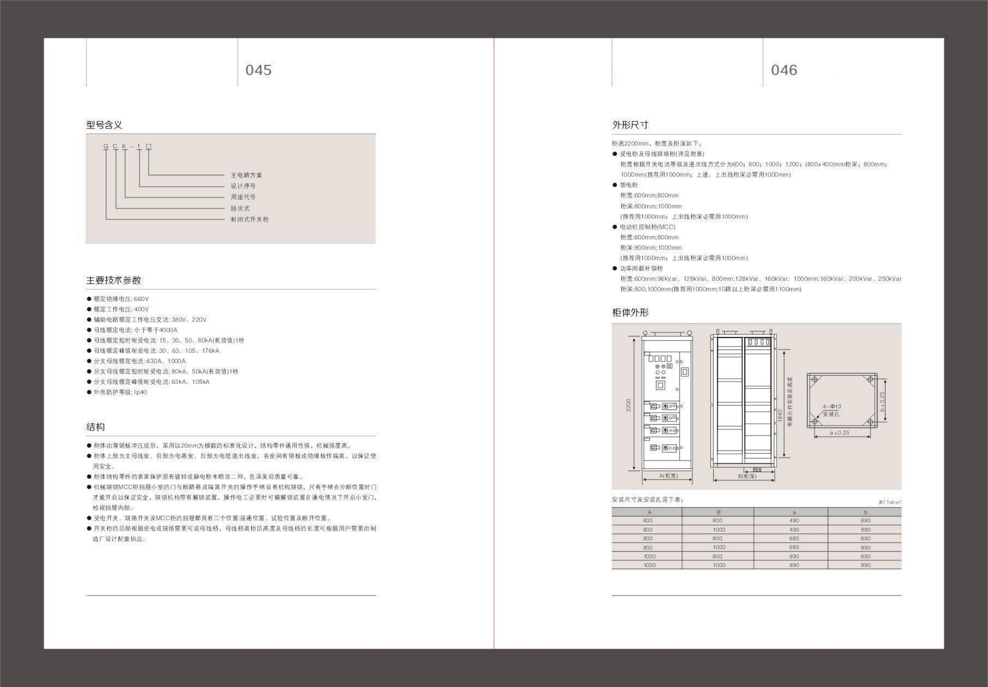 GCK 低压抽出式开关柜详情