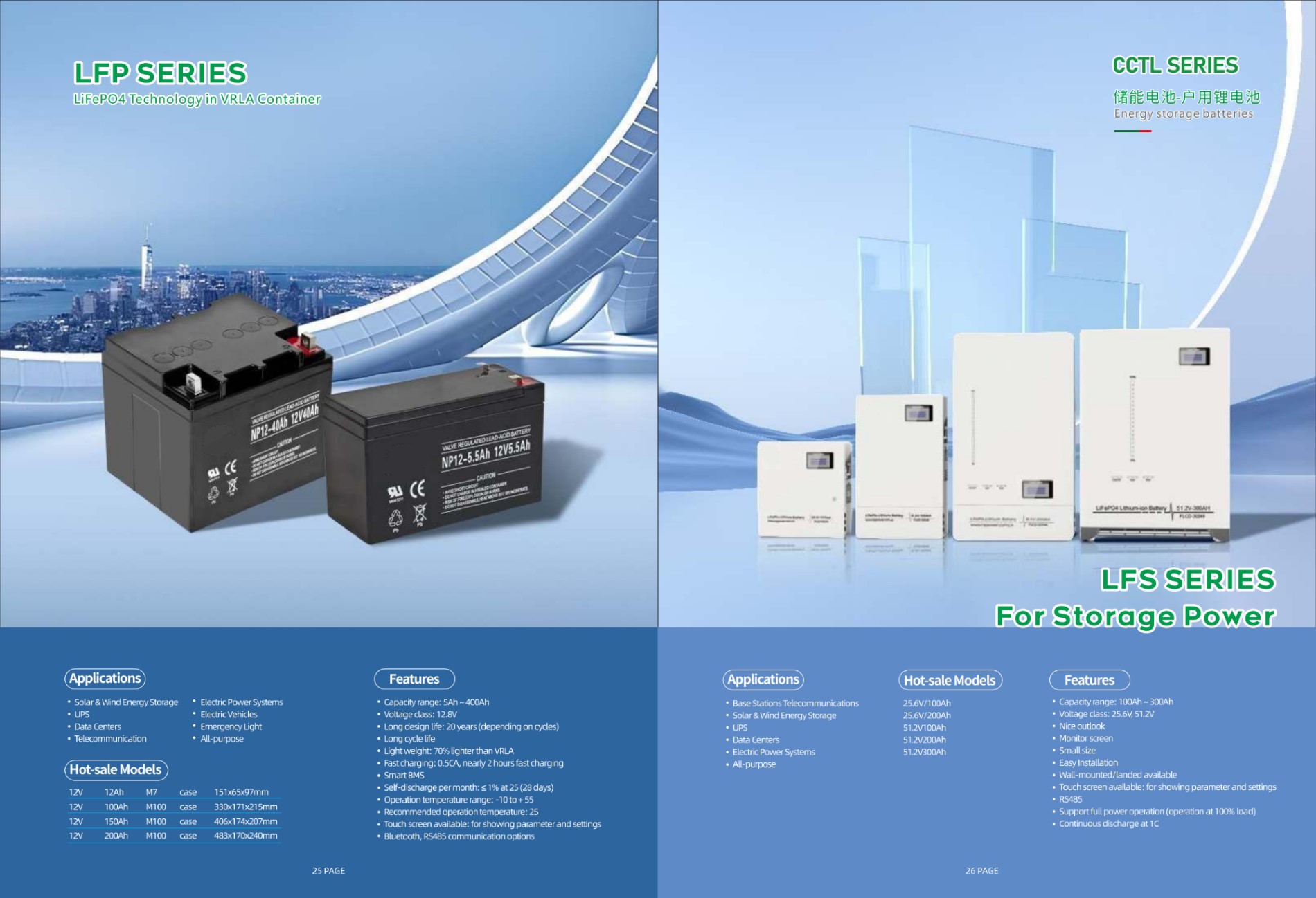 Energy storage batteries